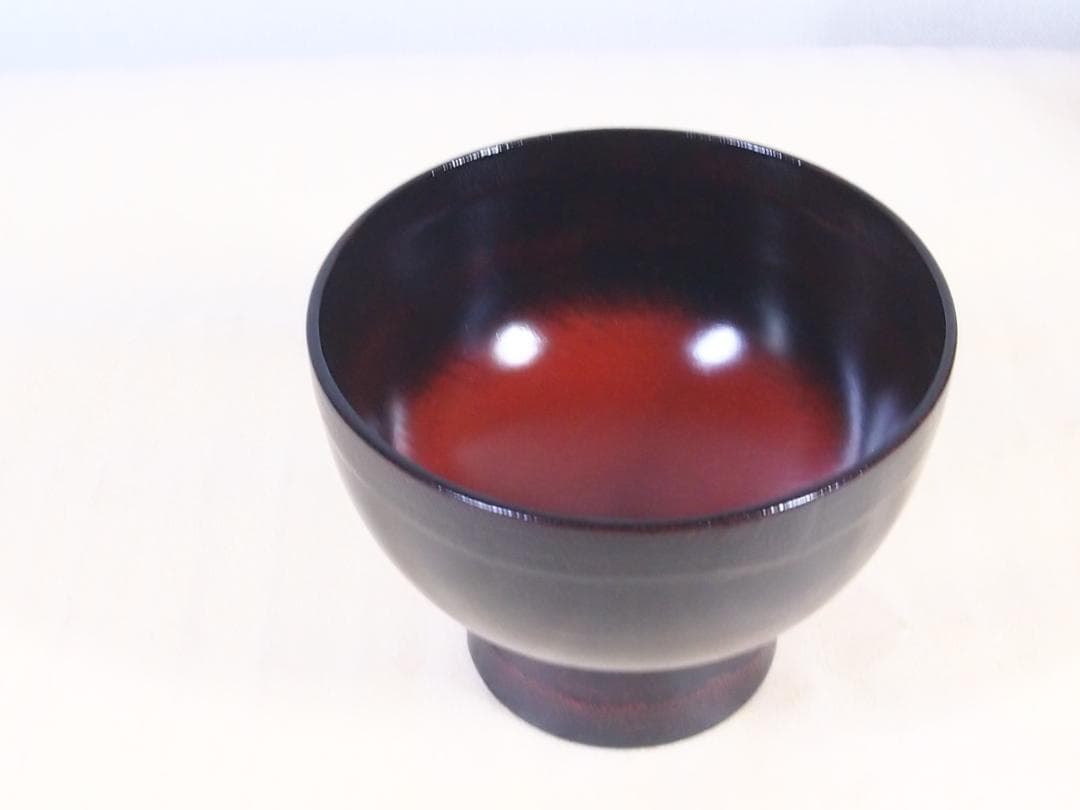 【未使用】秀衡塗 丸三漆器 曙ぼかし 合鹿椀 大椀/雑煮椀/煮物椀/丼椀 食器