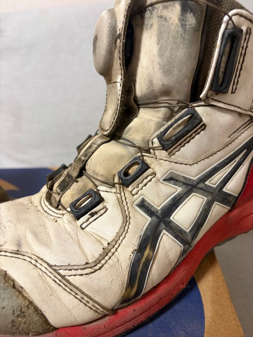 ASICS BOA 安全靴 ホワイト/ブラック/レッド
