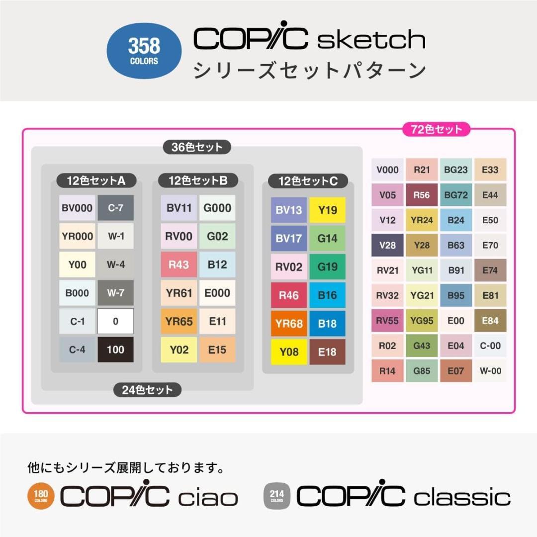 未使用（ケース割れ）Too コピック スケッチ ベーシック 72色セット