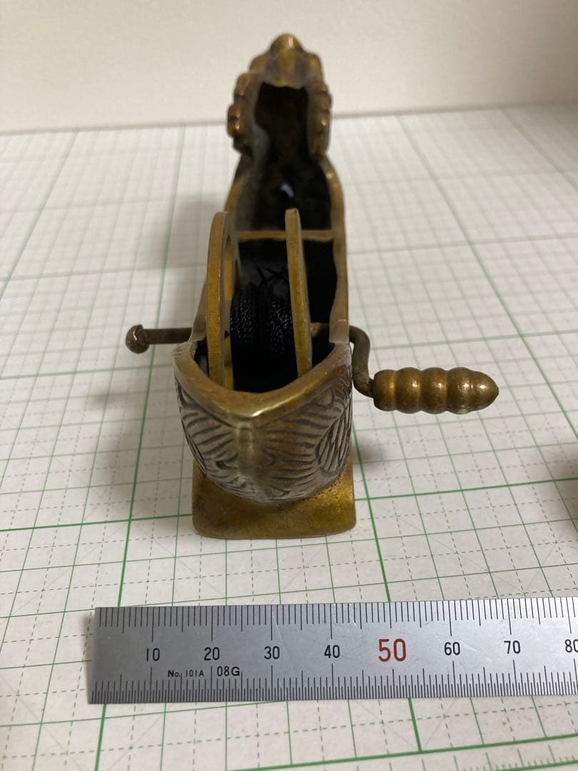 銅製　縁起　墨壺