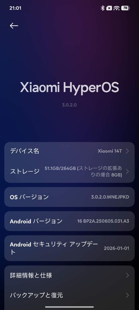 Xiaomi14T　国内版　チタングレー