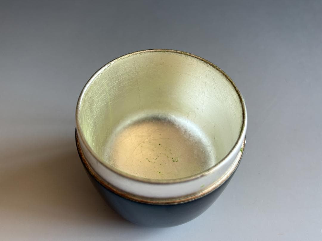 薄茶器　翠甫　雪花蒔絵　内銀地　大棗　茶道具