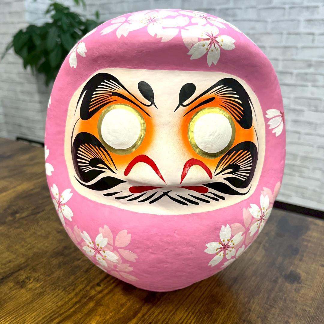 【花咲かせダルマ】花筆工房 手描き一点物｜高崎達磨 桜アート作品 限定制作