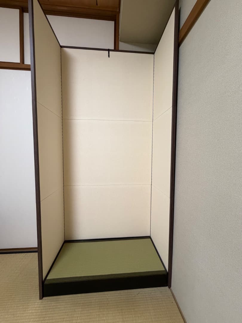 ★ 茶席用 三分割 置床用屏風 ★ 屏風のみ★ 中古品 ★ 送料無料 ★