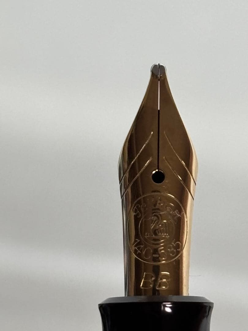 美品　vintage PELIKAN #500 茶縞　字幅BB 14C-585