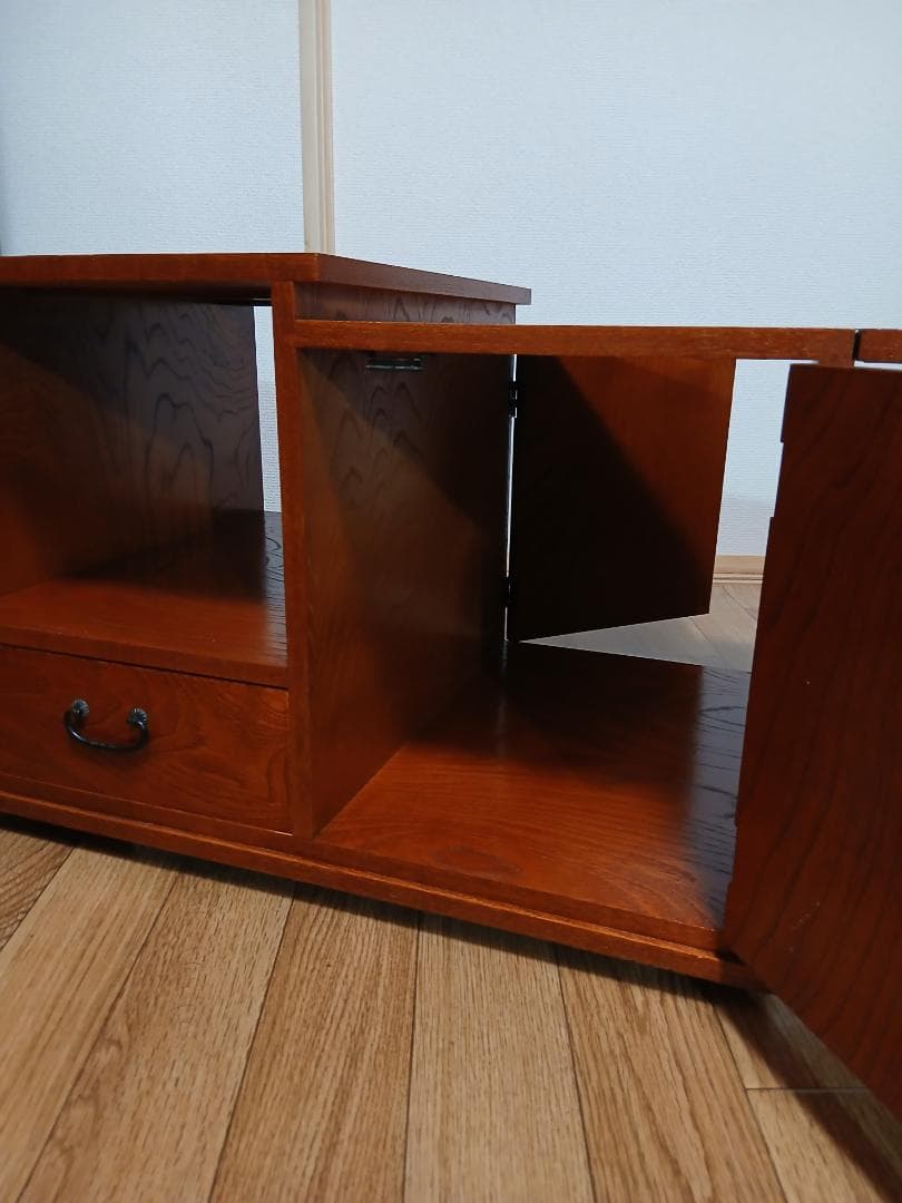 伝統工芸品　欅　収納台(机にも)