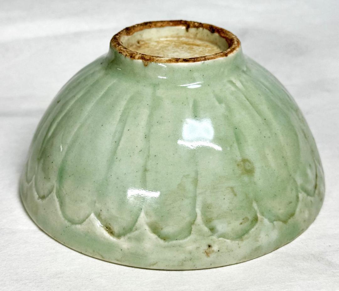 宋時代 龍泉窯青磁茶碗 時代品 伝世品焼物 歴史唐物 ウブ品 WWTT345