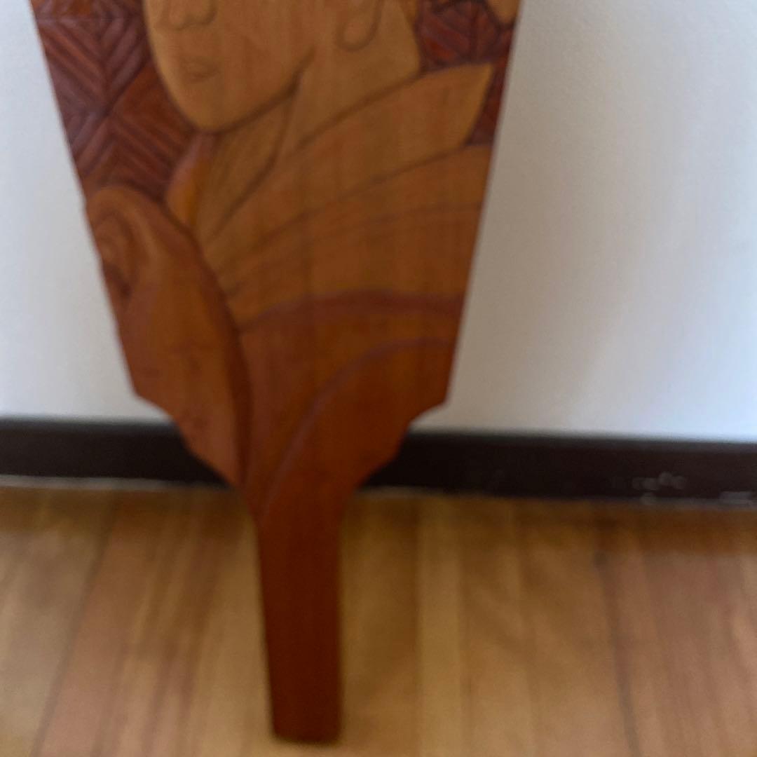 ハンドメイド　日光彫　壁掛け　羽子板