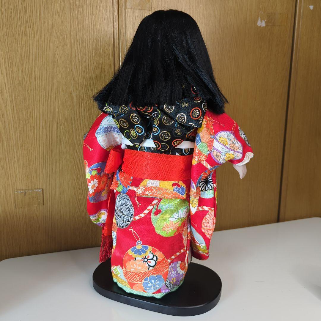 【 美品 】 市松人形／寿翁作／京風本泣／京頭／友禅着付／14号／共箱