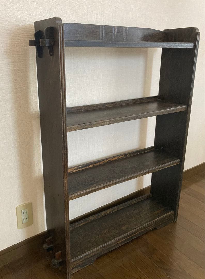 アンティーク　昭和レトロ　くさび本棚