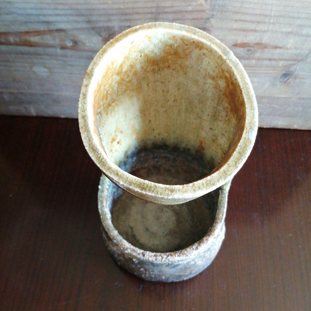 伊賀焼　小林國光　伊賀自然釉花入　23cm