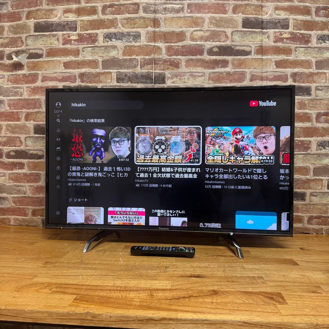 パナソニック 43V型 4K 液晶テレビ スマートビエラ TH-43DX750