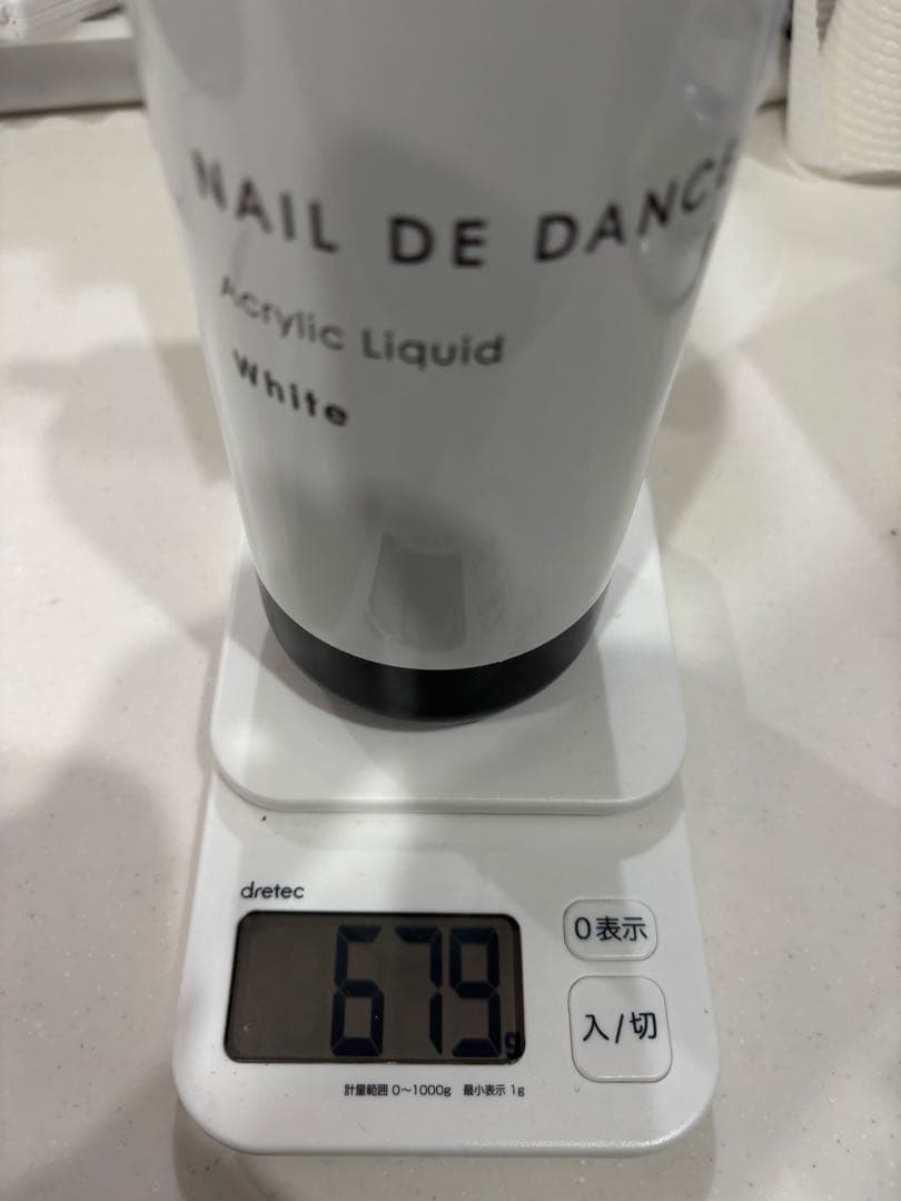 【即購入で値下げ可能】ネイルデダンス アクリルリキッドホワイト 800ml
