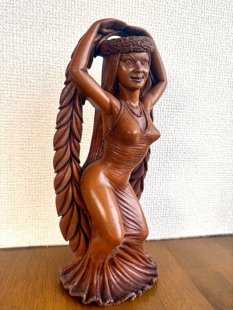 Coco Joe’s ハワイ フラの女神 Maile Laka 木彫ヴィンテージ