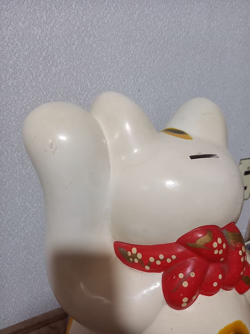 【開運】陶器 招き猫 約42cm 特大サイズ 貯金箱