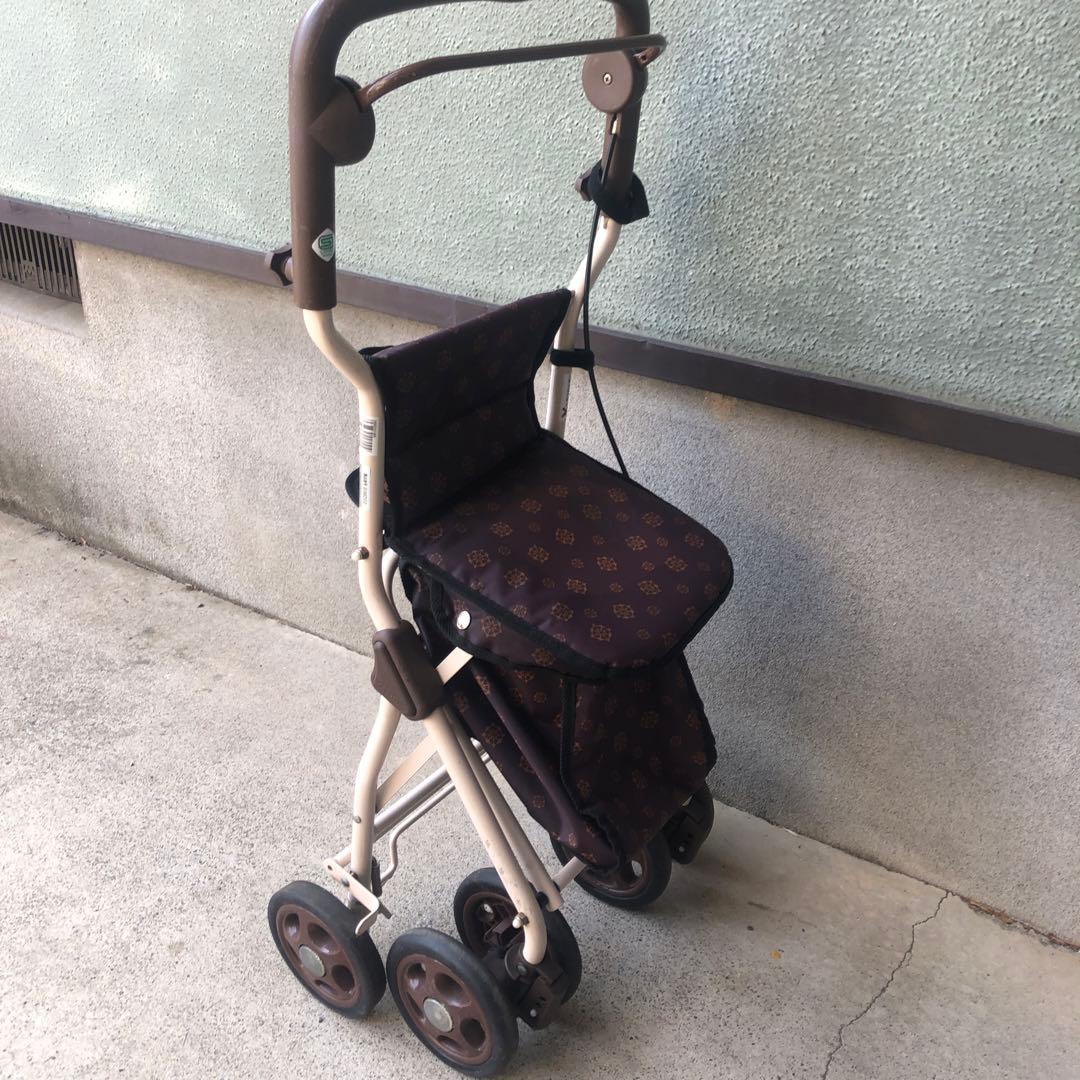 幸和製作所 シルバーカー ブラウン系 花柄