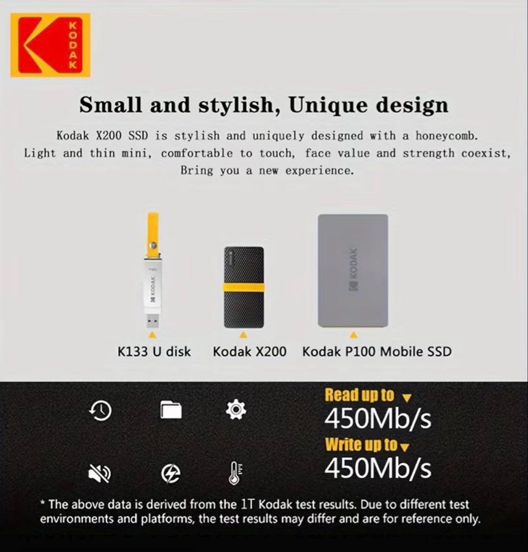 KODAK X200シリーズ 128GB SSD 2個セット