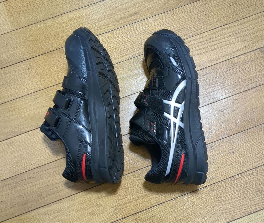 asics 安全靴 黒 ベルクロストラップ