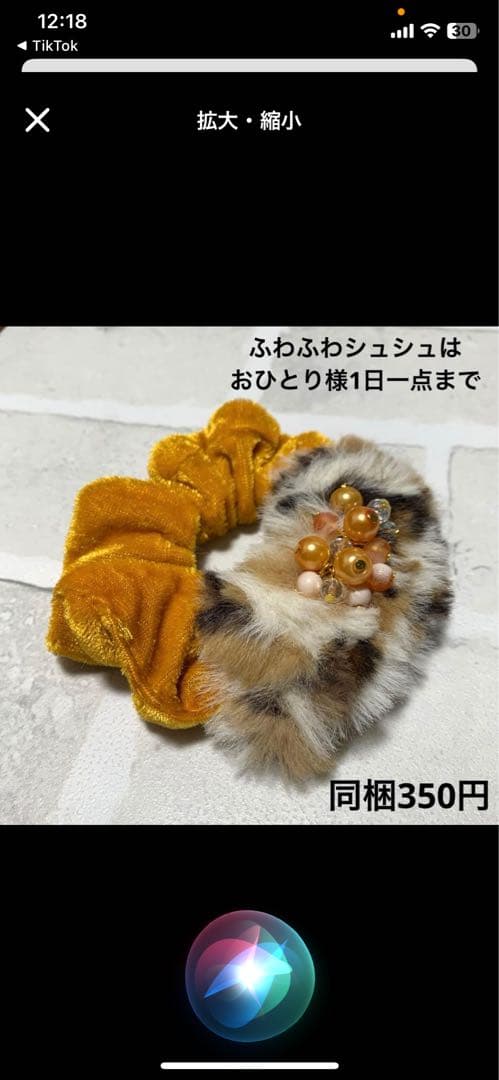 じゃらじゃら ビーズ ヘアゴム☆ハンドメイド ユニコーン