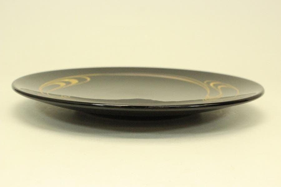 流水蒔絵 螺鈿 漆皿 φ22.4cm 十枚 在銘(ZE876)