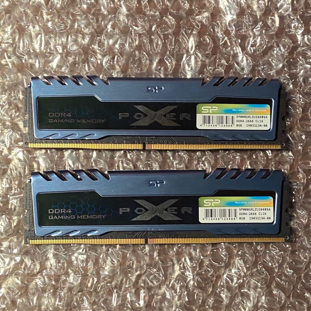 動作確認済 メモリ Silicon Power DDR4 16GB(8GB×2)