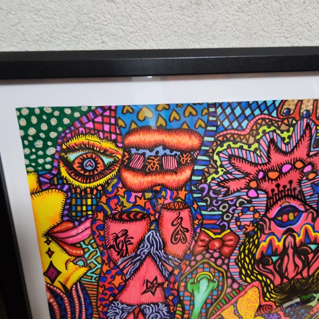 カラフルなポップアート絵画5点セット