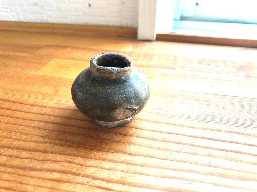 【タイ・骨董】宋胡録（スンコロク）黒釉 小壺（1301年~1600年）