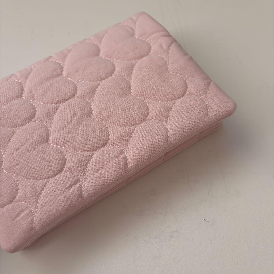 【SALE1点のみ】バインダーカバー　ピンク　ハート　A6 バインダー付