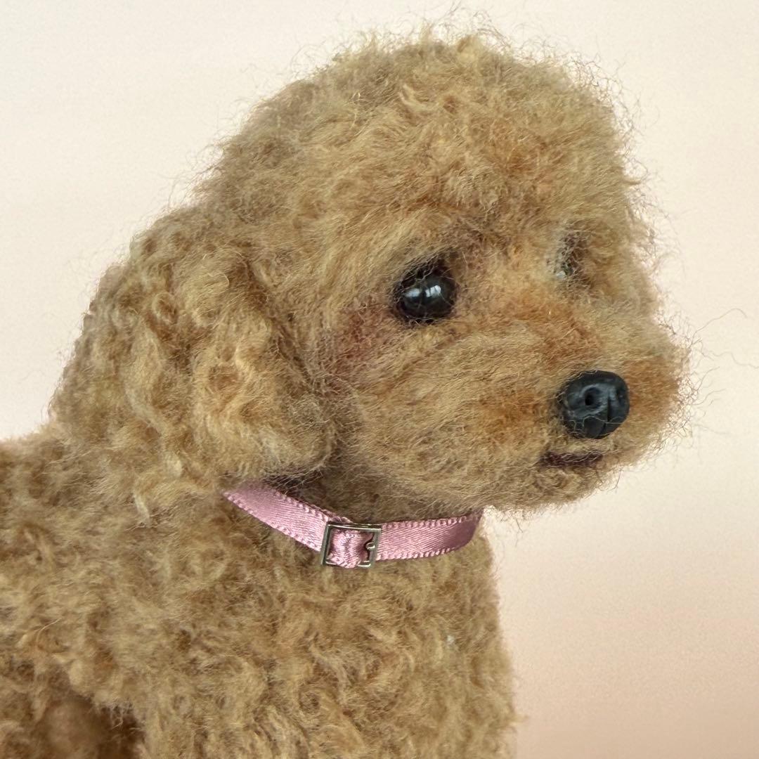 羊毛フェルト　ハンドメイド　スマイルプードルちゃん♡17センチプードルちゃん