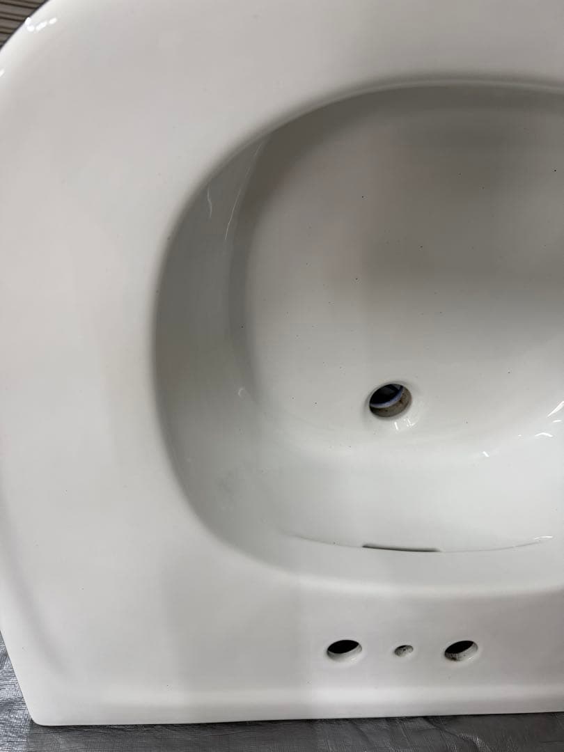ビンテージ TOTO 洗面台 ペデスタル付前丸洗面器