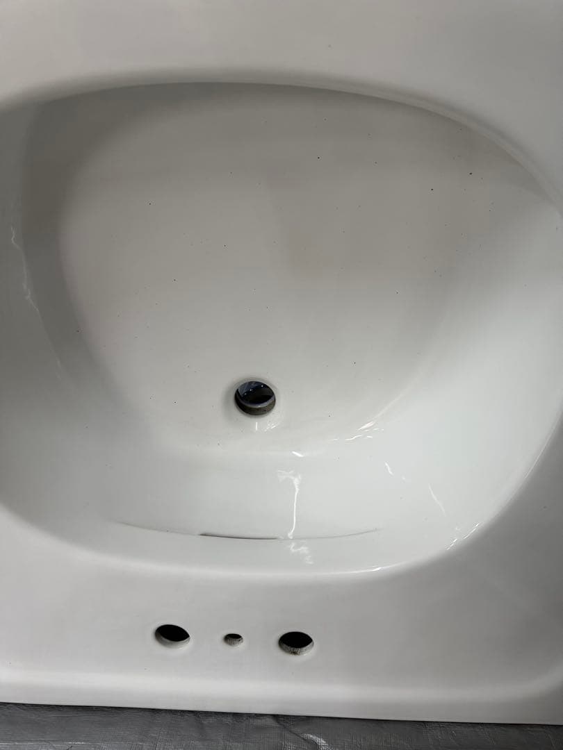 ビンテージ TOTO 洗面台 ペデスタル付前丸洗面器