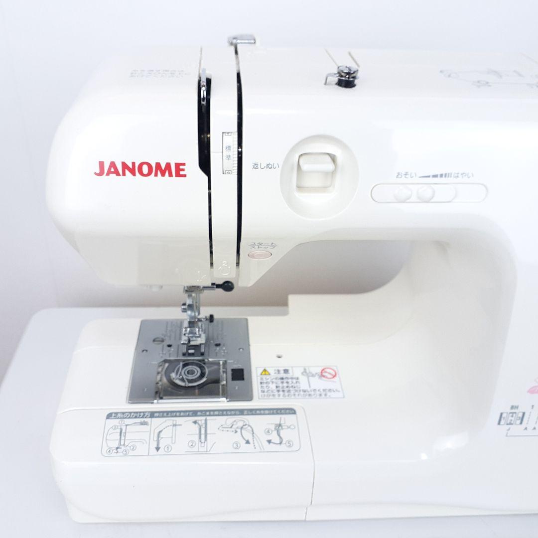 【美品】ジャノメコンパクト電子ミシン本体ES-7　フットコントローラー付属