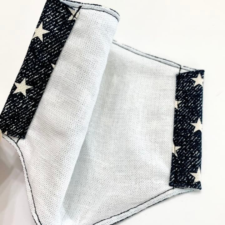 No.116 オーダーマスク　星　スター　デニム柄　ハンドメイド　おまとめ割