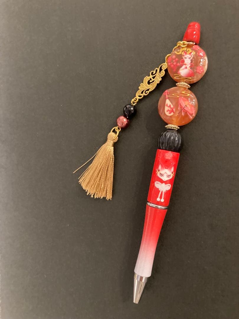 ⌘妖狐⌘化け狐　カスタムボールペン　アクセサリーチャーム和風　中華風　九尾