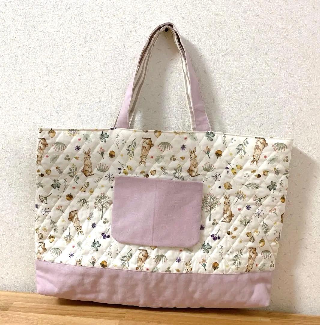 ♡手縫いの名入れ刺しゅう入り♡入園・入学グッズ４点セット　うさぎ