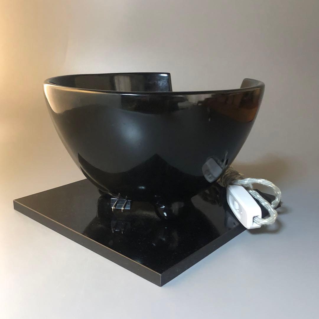 ◆551◆茶道具　野々田商店　風炉型電熱器　真塗（紅鉢型）　前瓦付
