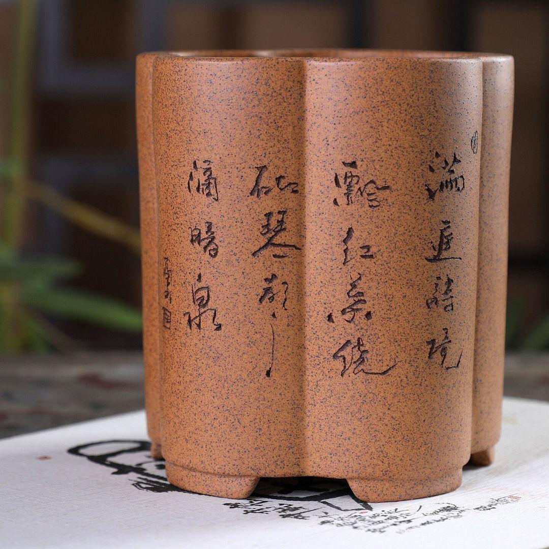 梅花筒 紫砂の鉢 盆栽鉢 植木鉢 小品盆栽鉢 大品盆栽鉢