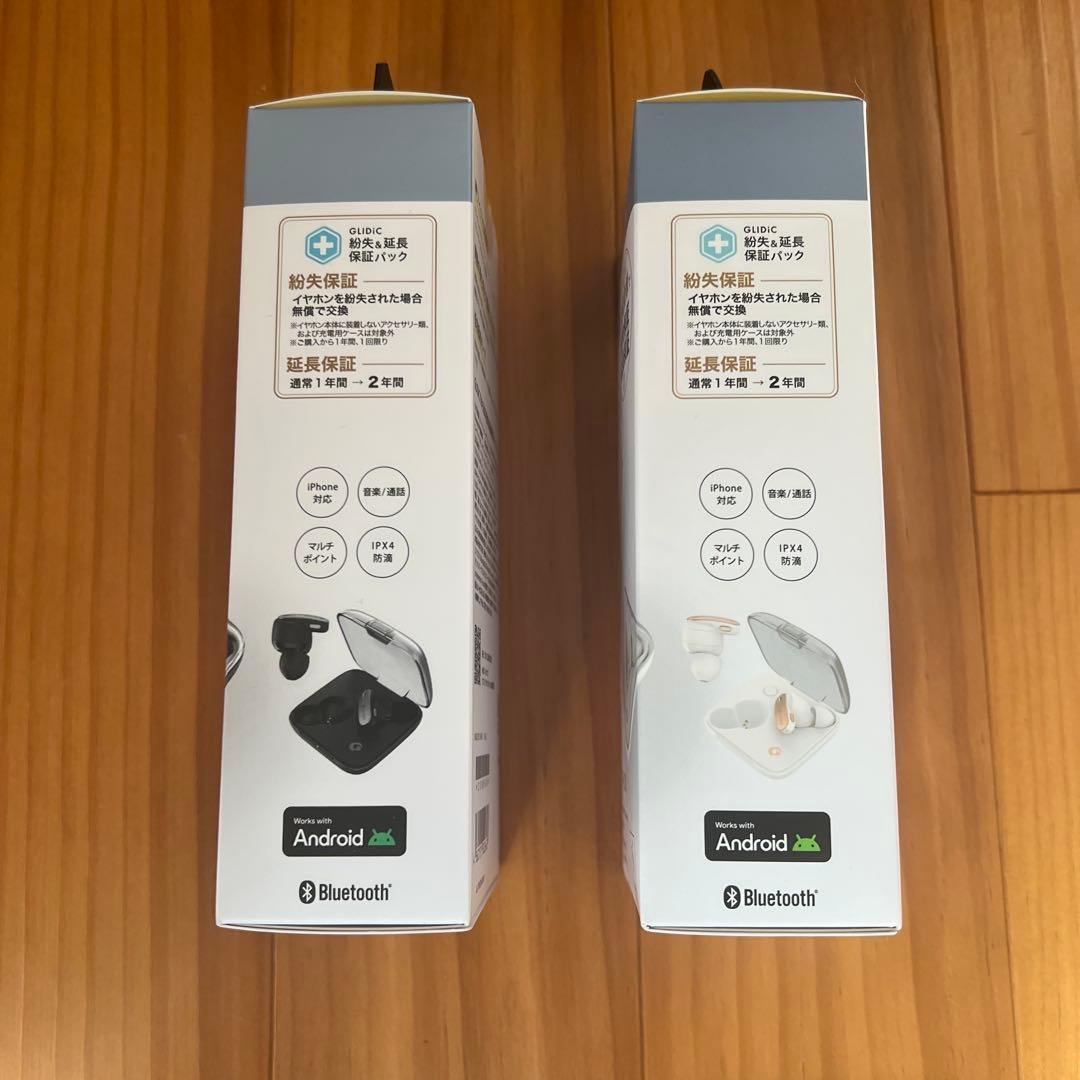 GLiDiC TW-5300 ワイヤレスイヤホン ブラック・ホワイト 2個セット