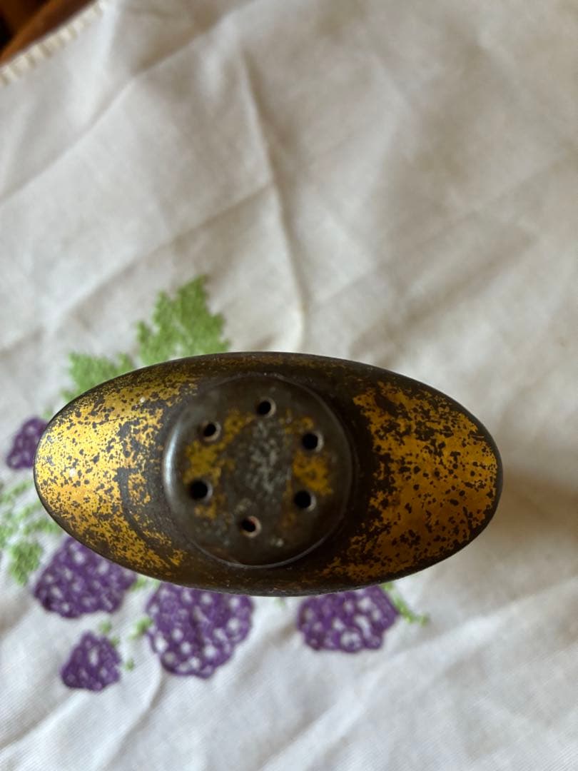 フランス　アンティーク　ティン缶　ローズ　パウダー　薔薇　1800年代　レア