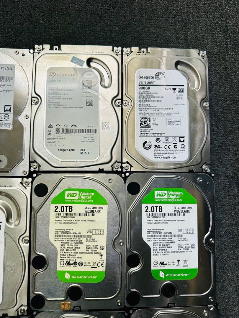16点セット【ジャンク】3.5インチHDD/2TB*16個