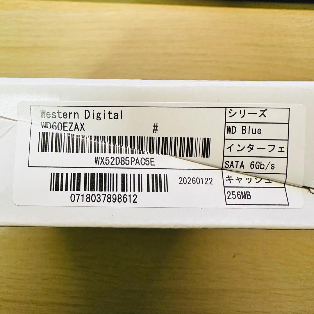 新品未使用WD60EZAX WD Blue 6TB 3.5インチ SATA 6G