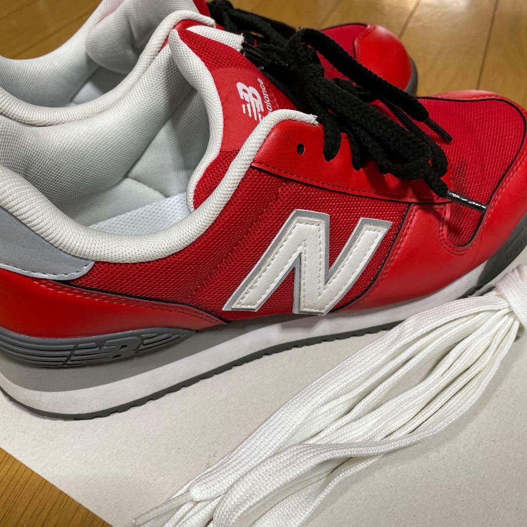 new balance 赤 スニーカー安全靴