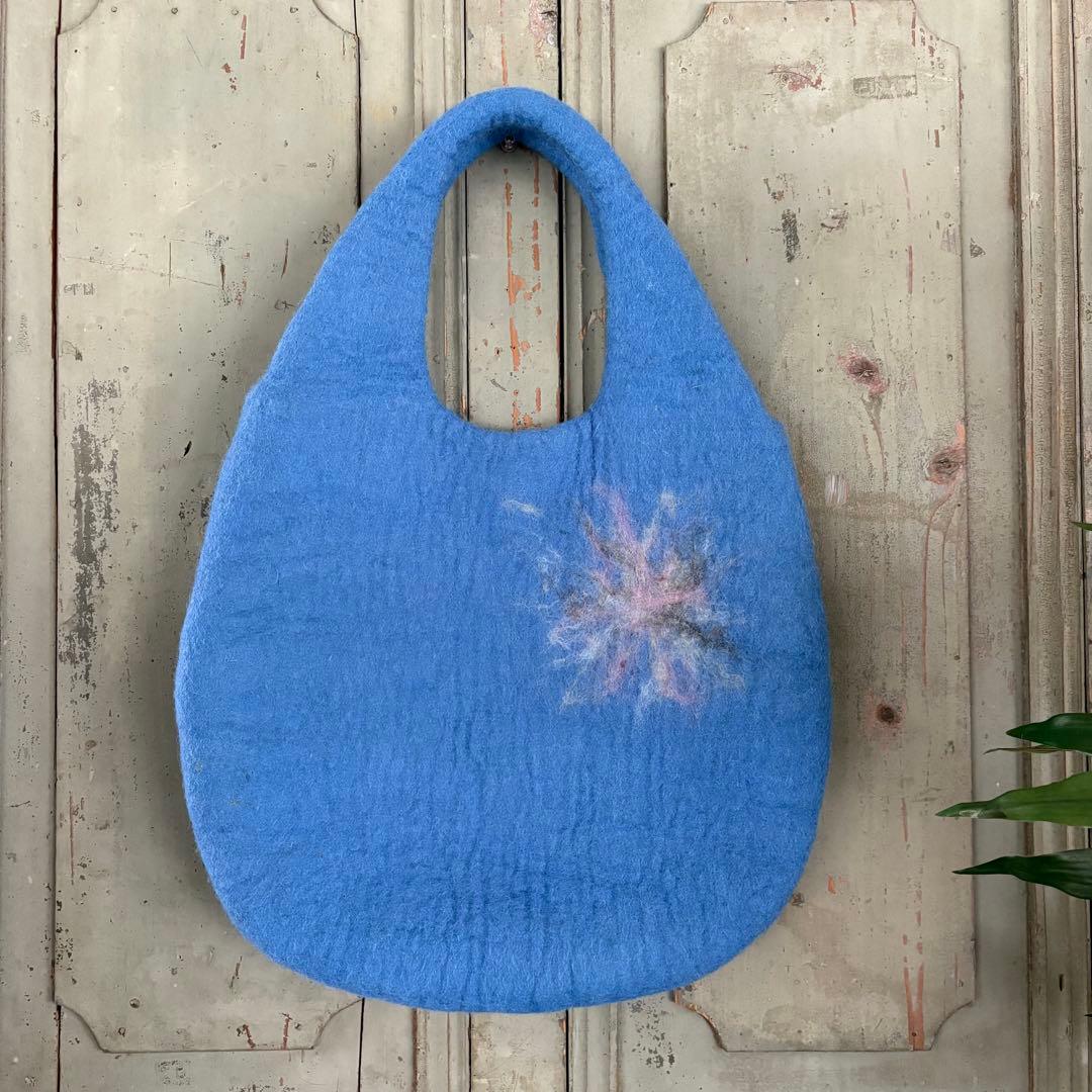 サンプル1点もの 羊毛 フェルト バッグ トートバッグ ハンドメイド