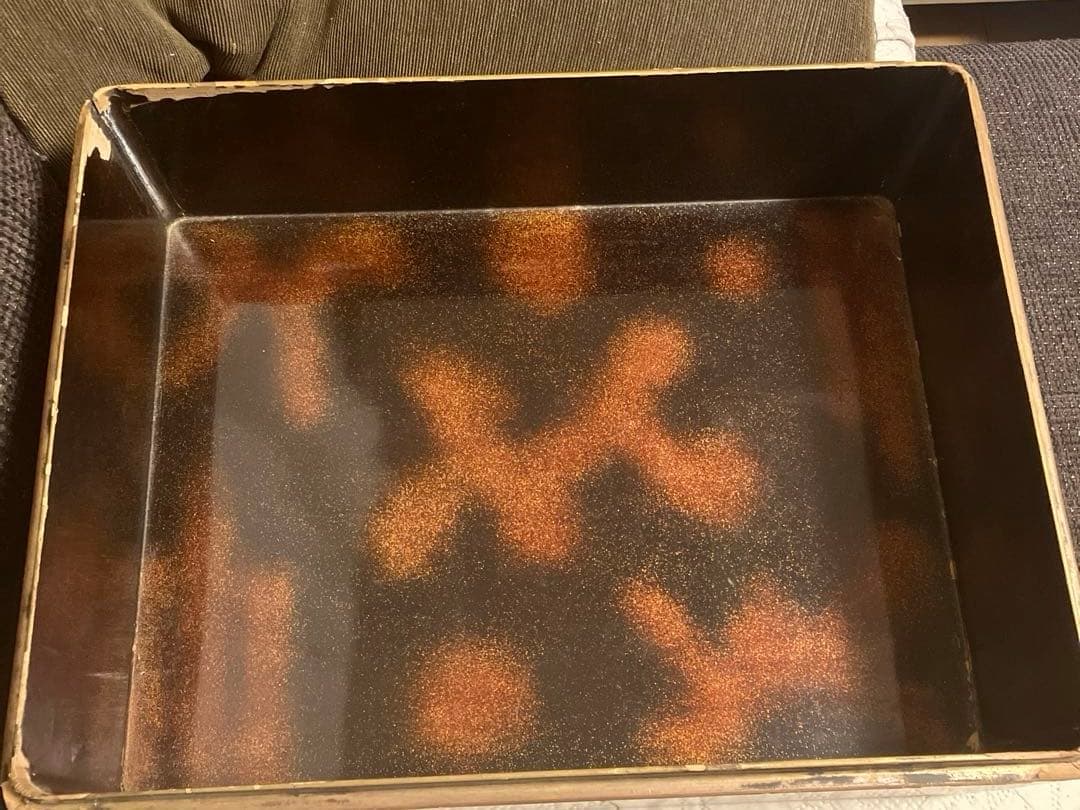 漆器 文箱 扇子模様