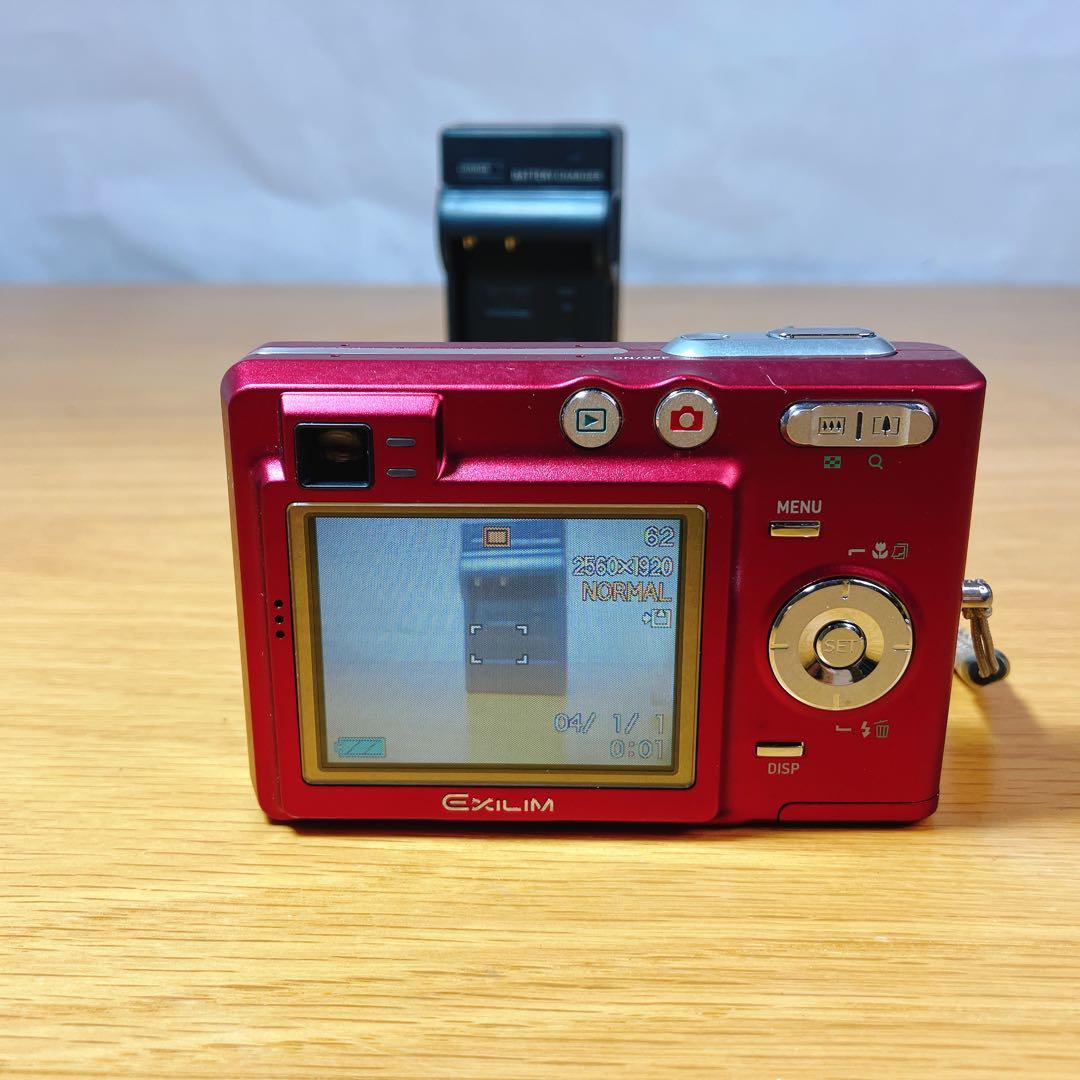CASIO EX-Z50 レッド 赤 EXILIM 人気カラー SD付 動作品