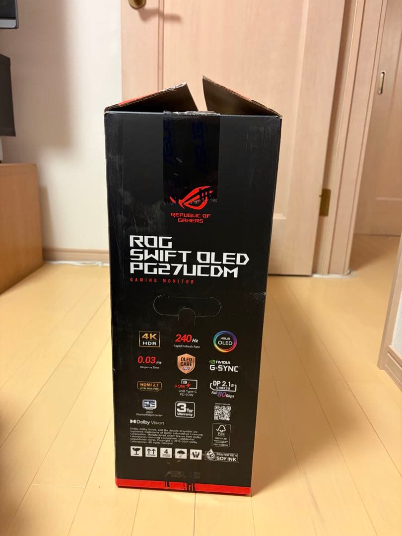 ROGSwiftOLED PG27UCDM 4K 240Hzゲーミングモニター
