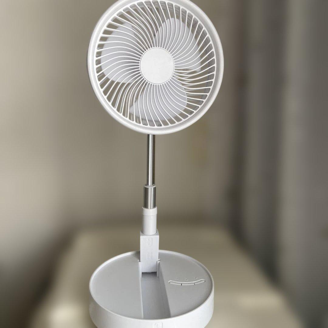 卓上扇風機 ホワイト 電源ケーブル付き
