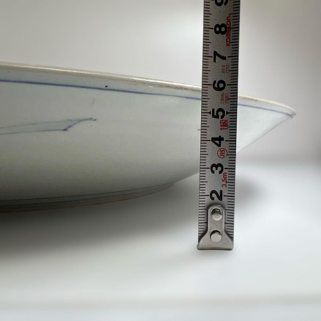 古伊万里　染錦大皿2枚　直径約46.5㎝　東Y8-0319③