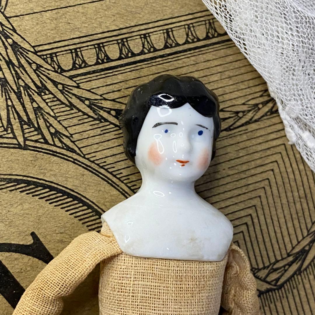 ドイツアンティーク チャイナヘッドドール 15.5cm