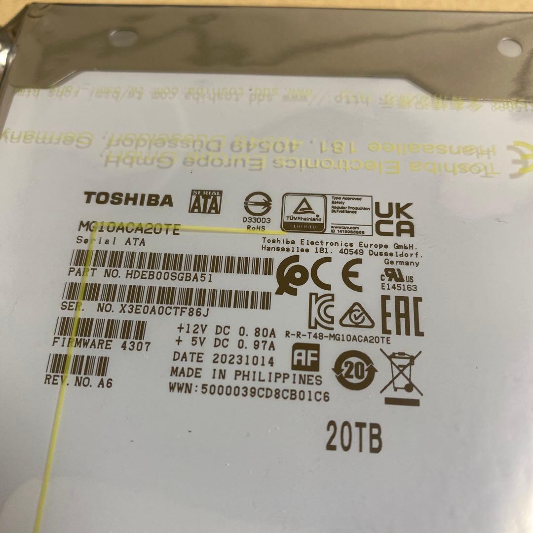 TOSHIBA 東芝 MG10 内蔵HDD 20TB MG10ACA20TE